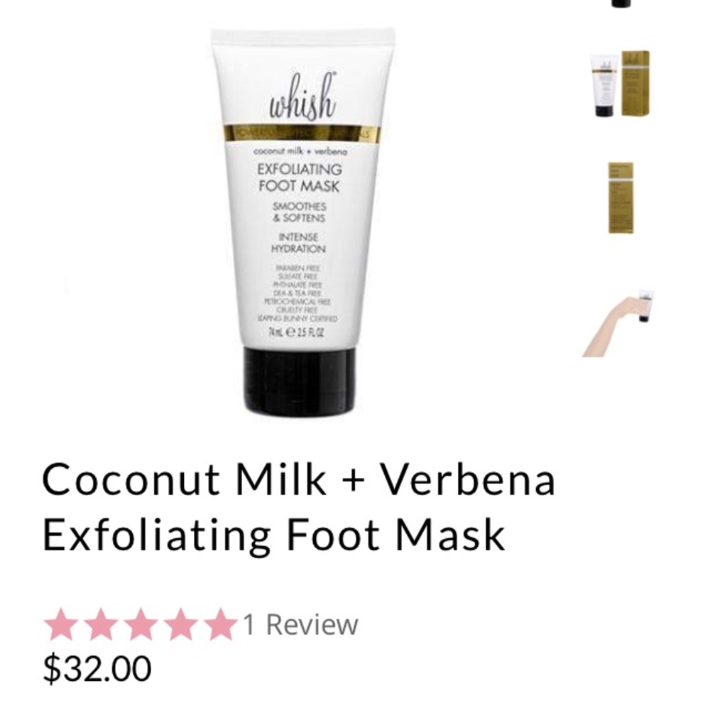 WHISH Exfoliating foot mask 2.5 ounces
